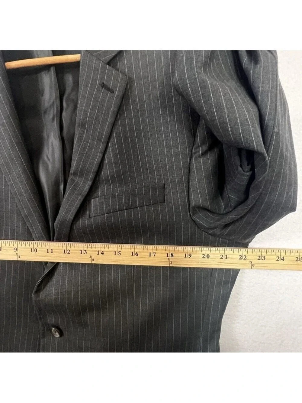 Ralph Lauren Mens Suit Jacket Sport Blazer Black Wool 44 L Dillards Exclusive